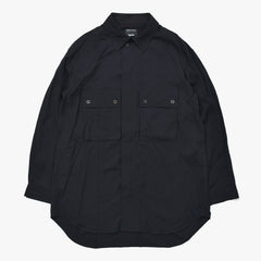 極美品 Y3 ワイスリー 長袖シャツ シャツ ブラック サイズM adidas YOHJI YAMAMOTO アディダス ヨウジヤマモト 中古 4a008741