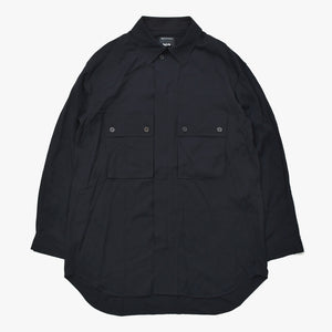 極美品 Y3 ワイスリー 長袖シャツ シャツ ブラック サイズM adidas YOHJI YAMAMOTO アディダス ヨウジヤマモト 中古 4a008741