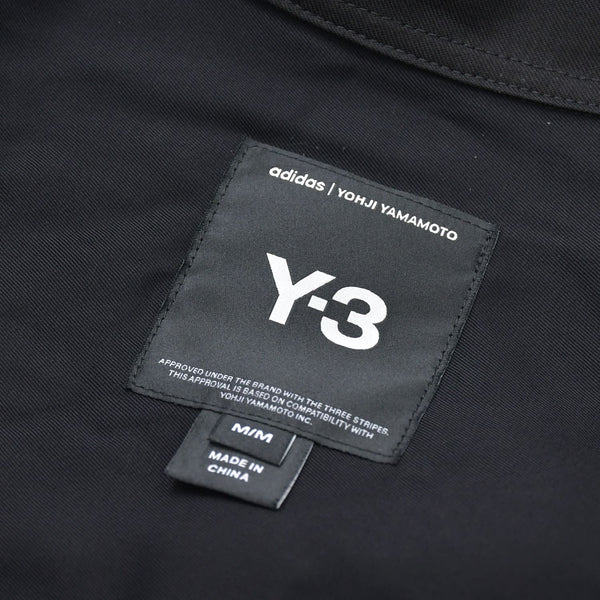 極美品 Y3 ワイスリー 長袖シャツ シャツ ブラック サイズM adidas YOHJI YAMAMOTO アディダス ヨウジヤマモト 中古 4a008741