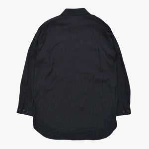 極美品 Y3 ワイスリー 長袖シャツ シャツ ブラック サイズM adidas YOHJI YAMAMOTO アディダス ヨウジヤマモト 中古 4a008741