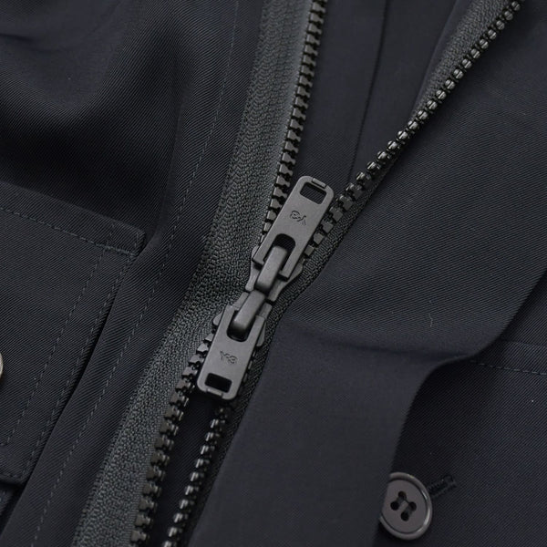 極美品 Y3 ワイスリー 長袖シャツ シャツ ブラック サイズM adidas YOHJI YAMAMOTO アディダス ヨウジヤマモト 中古 4a008741