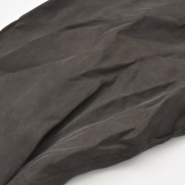 Very Good Condition Yohji Yamamoto Pour Homme PIGMENT DYE TWILL OPEN COLLAR WAIST STRING BLOUSE HW-B26-202 3 Sizes Khaki Drawcord Used 4a008744