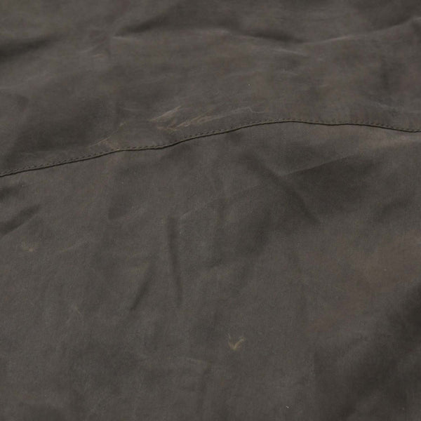 Very Good Condition Yohji Yamamoto Pour Homme PIGMENT DYE TWILL OPEN COLLAR WAIST STRING BLOUSE HW-B26-202 3 Sizes Khaki Drawcord Used 4a008744