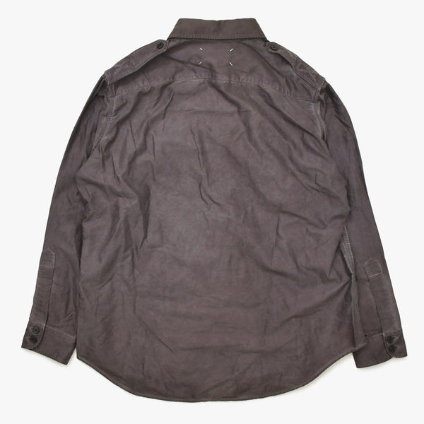 Like new MAISON MARGIELA Double Dye Workwear Shirt S50DT0080 M35702 41 Size Plum Long Sleeve Shirt Used 4a008747