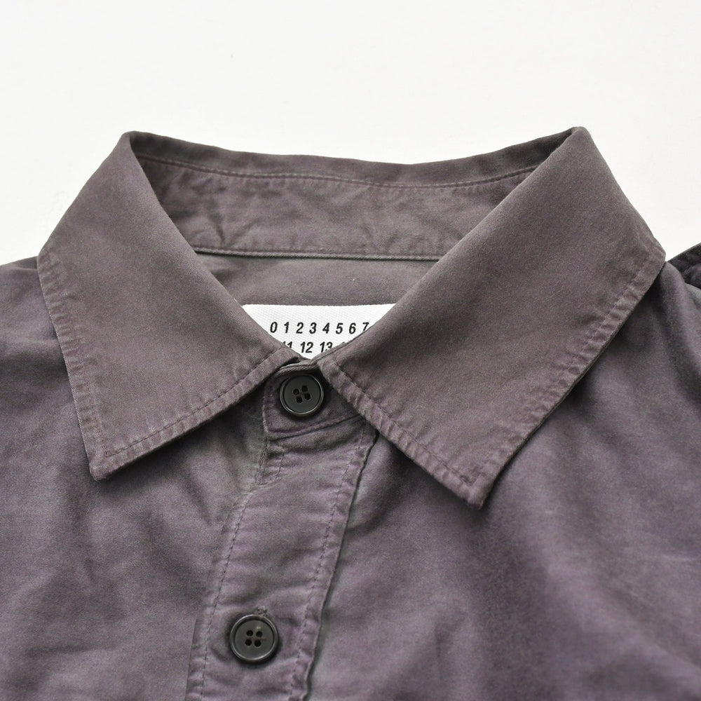 Like new MAISON MARGIELA Double Dye Workwear Shirt S50DT0080 M35702 41 Size Plum Long Sleeve Shirt Used 4a008747