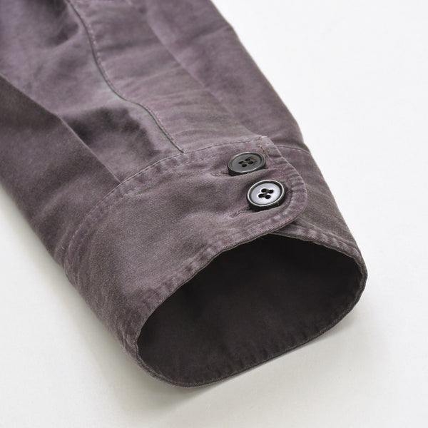 Like new MAISON MARGIELA Double Dye Workwear Shirt S50DT0080 M35702 41 Size Plum Long Sleeve Shirt Used 4a008747