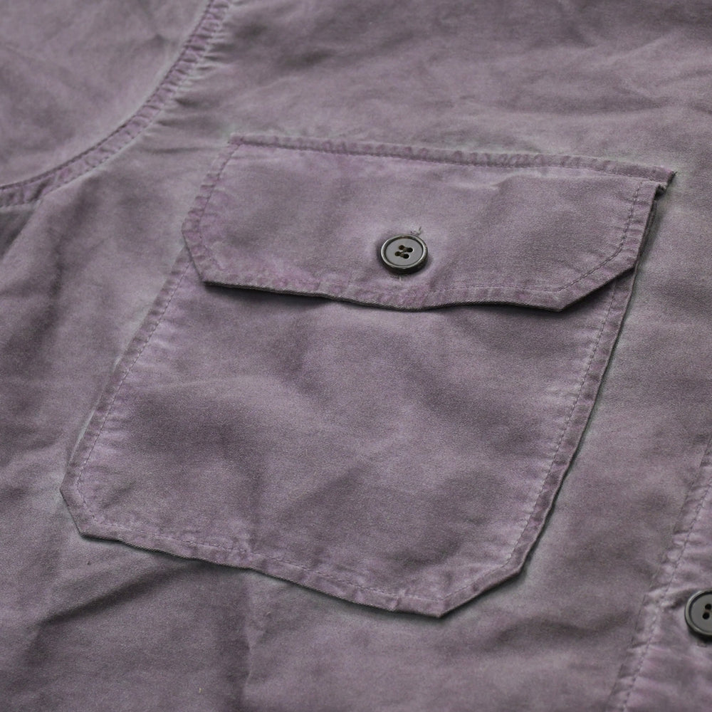 Like new MAISON MARGIELA Double Dye Workwear Shirt S50DT0080 M35702 41 Size Plum Long Sleeve Shirt Used 4a008747