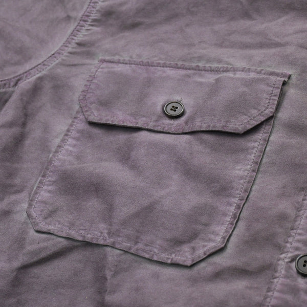 Like new MAISON MARGIELA Double Dye Workwear Shirt S50DT0080 M35702 41 Size Plum Long Sleeve Shirt Used 4a008747