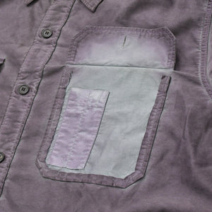 Like new MAISON MARGIELA Double Dye Workwear Shirt S50DT0080 M35702 41 Size Plum Long Sleeve Shirt Used 4a008747