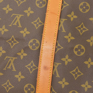 LOUIS VUITTON Monogram Keepall Bandouliere 55 2WAY Boston Bag M41414 Brown Canvas Good Condition Used 4a000876