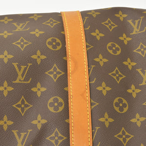 LOUIS VUITTON Monogram Keepall Bandouliere 55 2WAY Boston Bag M41414 Brown Canvas Good Condition Used 4a000876