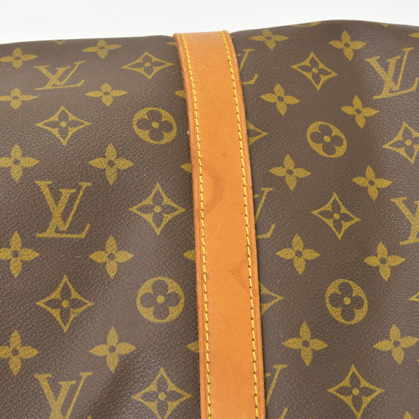 LOUIS VUITTON Monogram Keepall Bandouliere 55 2WAY Boston Bag M41414 Brown Canvas Good Condition Used 4a000876