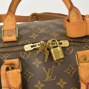 LOUIS VUITTON Monogram Keepall Bandouliere 55 2WAY Boston Bag M41414 Brown Canvas Good Condition Used 4a000876
