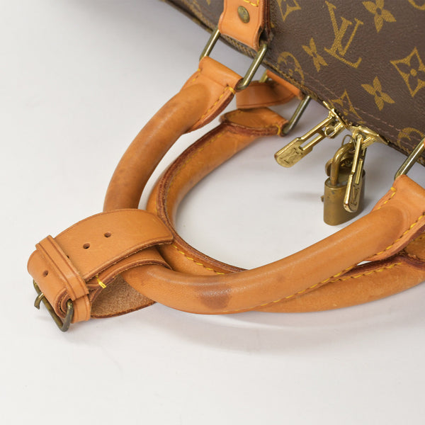 LOUIS VUITTON Monogram Keepall Bandouliere 55 2WAY Boston Bag M41414 Brown Canvas Good Condition Used 4a000876