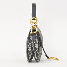 画像をギャラリービューアに読み込む, 極美品 Christian Dior クリスチャンディオール サドルミニバッグ ハンドバッグ M0456CTZQ オブリーク ネイビー 中古 4a000879