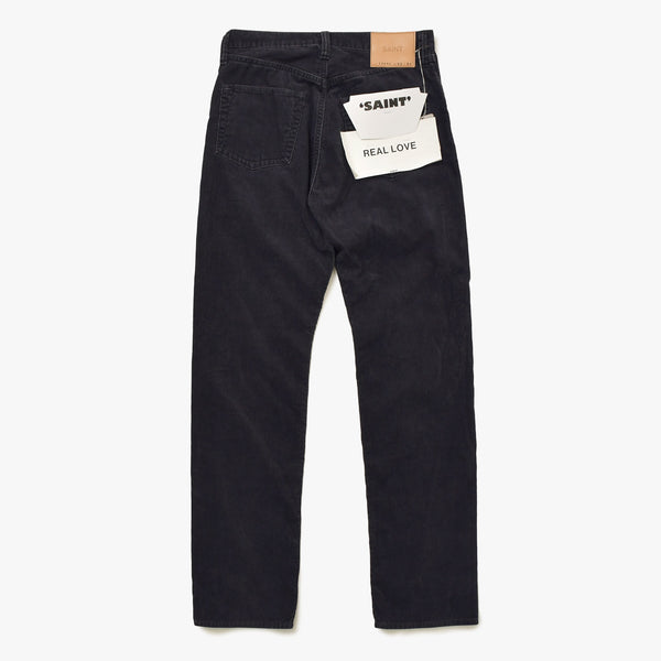 新品未使用 SAINT Mxxxxxx セントマイケル CORDUROY PANTS STRAIGHT SM-MK1-0000-068 ブラック 30サイズ ブロンズ金具 中古 4a008880