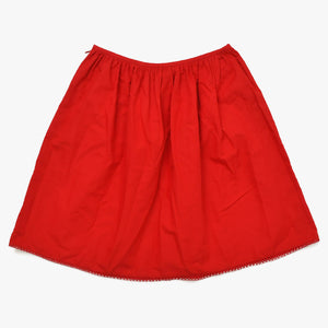 新品同様品 MIU MIU ミュウミュウ スカート ミニスカート コットンミニスカート 赤 レッド ボトムス サイズ38 中古 4a008886