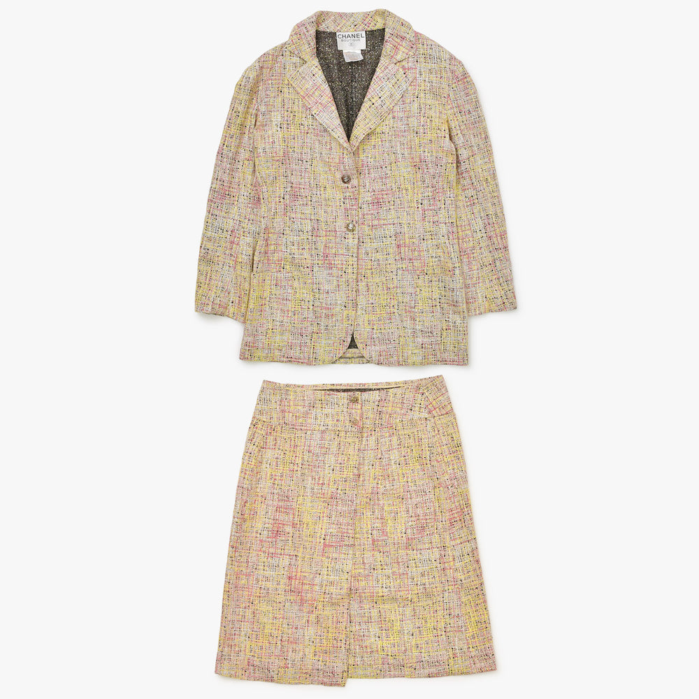 CHANEL Tailored Suit Setup P11169V06580 Size 38 Tweed Here Mark Jacket Skirt Good Condition Used 4a000889