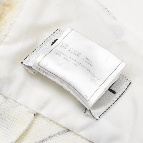 CHANEL シャネル ミニドレス P10408V06399 サイズ36 ココマーク トンボモチーフ ホワイト ブラック ヴィンテージ 良品 中古 4a000893