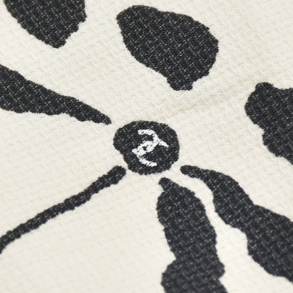 CHANEL シャネル ミニドレス P10408V06399 ホワイト ブラック トンボ レーヨン アセテート ヴィンテージ 美品 中古 4a000894