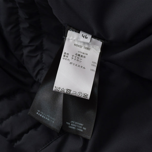 BALENCIAGA バレンシアガ 19AW Nylon Pulled Parka 604032 46サイズ ネオンピンク アシンメトリー ブラック金具 良品 中古 4a008941