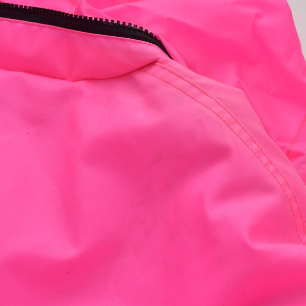 BALENCIAGA バレンシアガ 19AW Nylon Pulled Parka 604032 46サイズ ネオンピンク アシンメトリー ブラック金具 良品 中古 4a008941