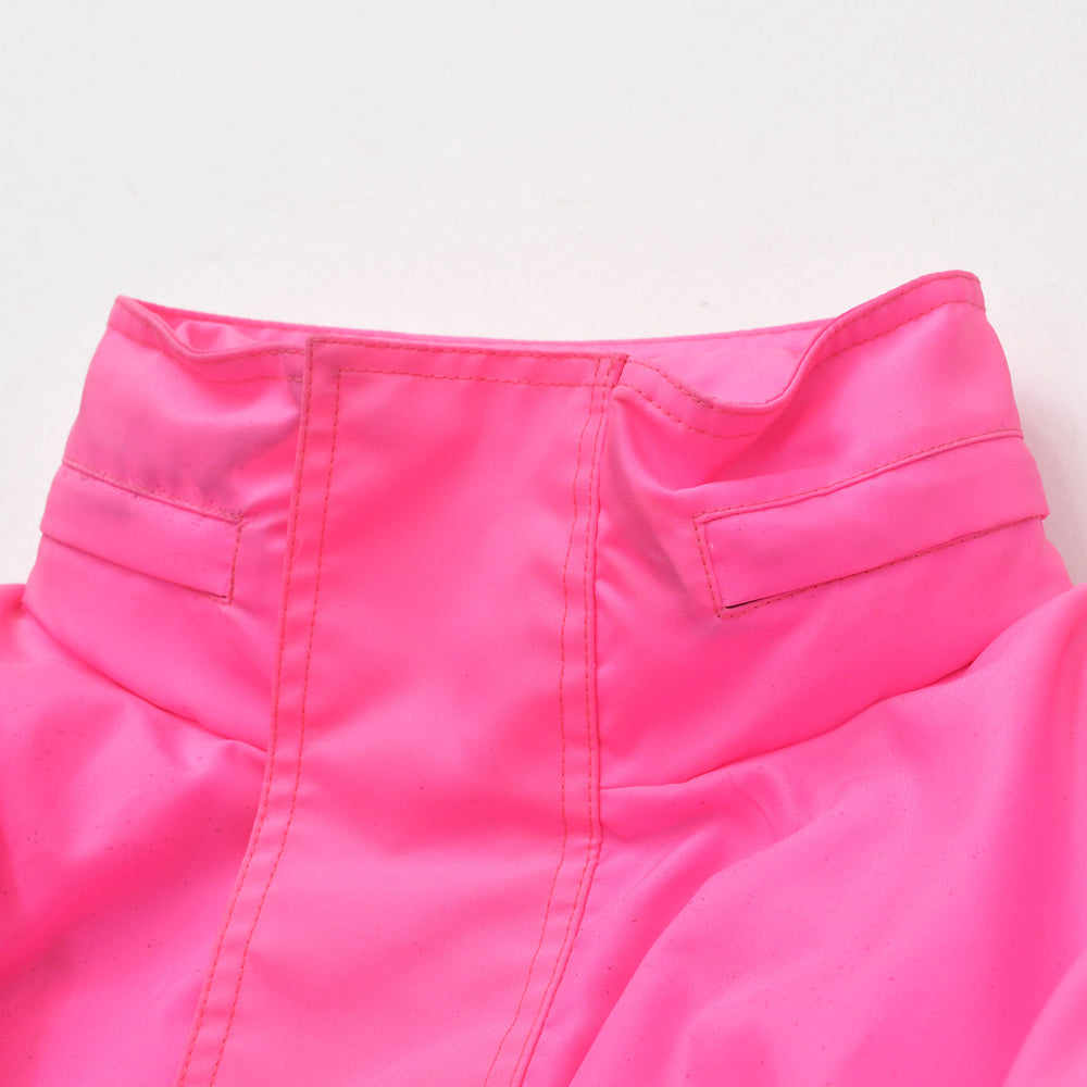 BALENCIAGA Balenciaga 19AW Nylon Pulled Parka 604032 46 size Neon pink Asymmetric Black metal fittings Good used 4a008941