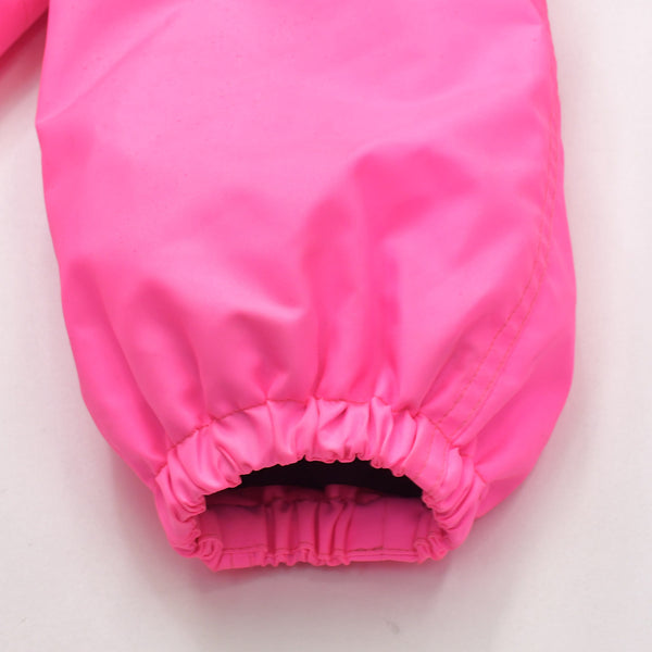 BALENCIAGA バレンシアガ 19AW Nylon Pulled Parka 604032 46サイズ ネオンピンク アシンメトリー ブラック金具 良品 中古 4a008941