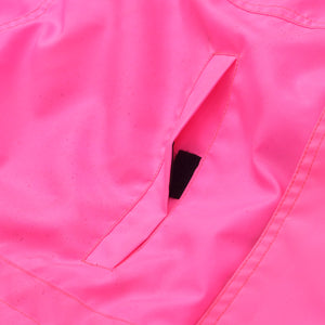 BALENCIAGA バレンシアガ 19AW Nylon Pulled Parka 604032 46サイズ ネオンピンク アシンメトリー ブラック金具 良品 中古 4a008941