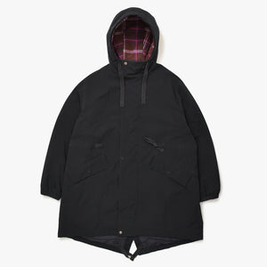 Acne Studios Jacket Jumper Mod Coat Logo Hooded Black Burgundy Check FN-MN-OUTW000471 Excellent condition, pre-owned, item number 4a008942