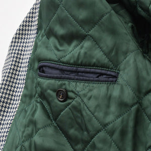 新品同様 PRADA プラダ 18AW ハリントンジャケット ブルゾン SGH055 R182 ポリエステル ブラック ホワイト シルバー金具 サイズ48 中古 4a008944