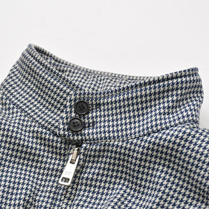 新品同様 PRADA プラダ 18AW ハリントンジャケット ブルゾン SGH055 R182 ポリエステル ブラック ホワイト シルバー金具 サイズ48 中古 4a008944