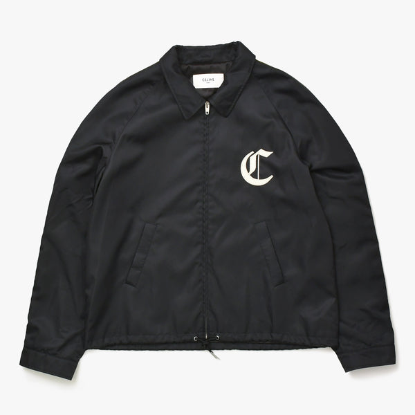 CELINE Celine Jacket Zip Up Coach Jacket 25SS Logo Embroidery Black Yellow RV08X195X Size 56 Good Condition Used 4a008945