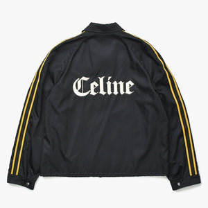 CELINE Celine Jacket Zip Up Coach Jacket 25SS Logo Embroidery Black Yellow RV08X195X Size 56 Good Condition Used 4a008945