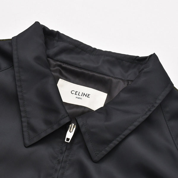 CELINE Celine Jacket Zip Up Coach Jacket 25SS Logo Embroidery Black Yellow RV08X195X Size 56 Good Condition Used 4a008945