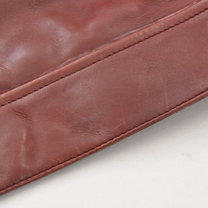 極美品 BRIONI ブリオーニ バイカージャケット レザージャケット レザー レッド メタルブラック金具 サイズ52 中古 4a008947