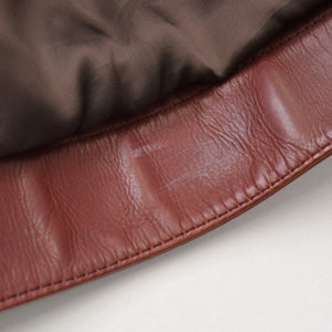 極美品 BRIONI ブリオーニ バイカージャケット レザージャケット レザー レッド メタルブラック金具 サイズ52 中古 4a008947