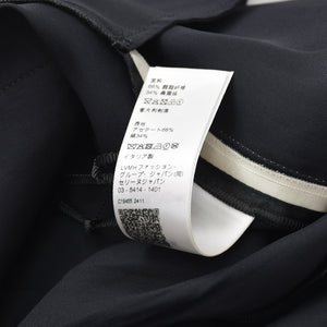 CELINE セリーヌ マカダム ラインパンツ ストレート ボトムス ジャージ サテン 2P71A199Q 38NO ブラック ホワイト サイズ34 美品 中古 4a008948