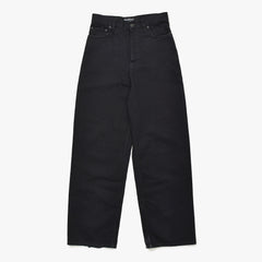 新品同様 BALENCIAGA バレンシアガ バギーデニムパンツ 675230 XSサイズ ブラック ソフトデニム ブラック金具 中古 4a008951