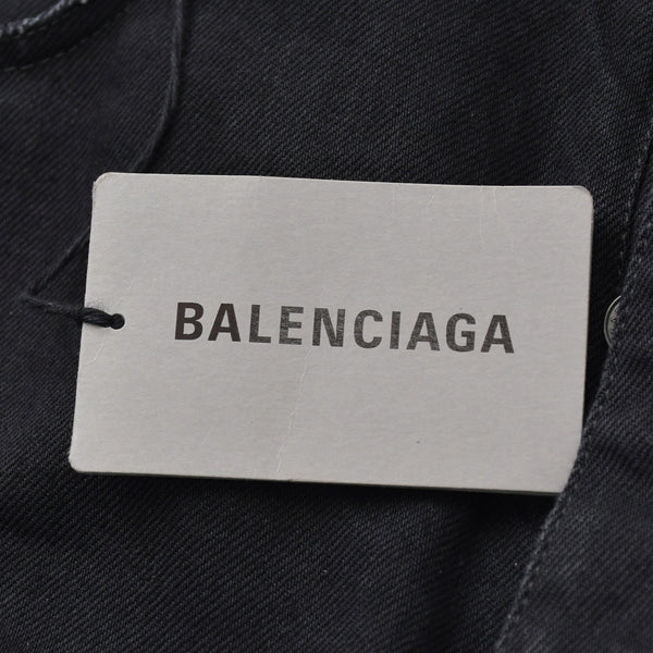新品同様 BALENCIAGA バレンシアガ バギーデニムパンツ 675230 XSサイズ ブラック ソフトデニム ブラック金具 中古 4a008951