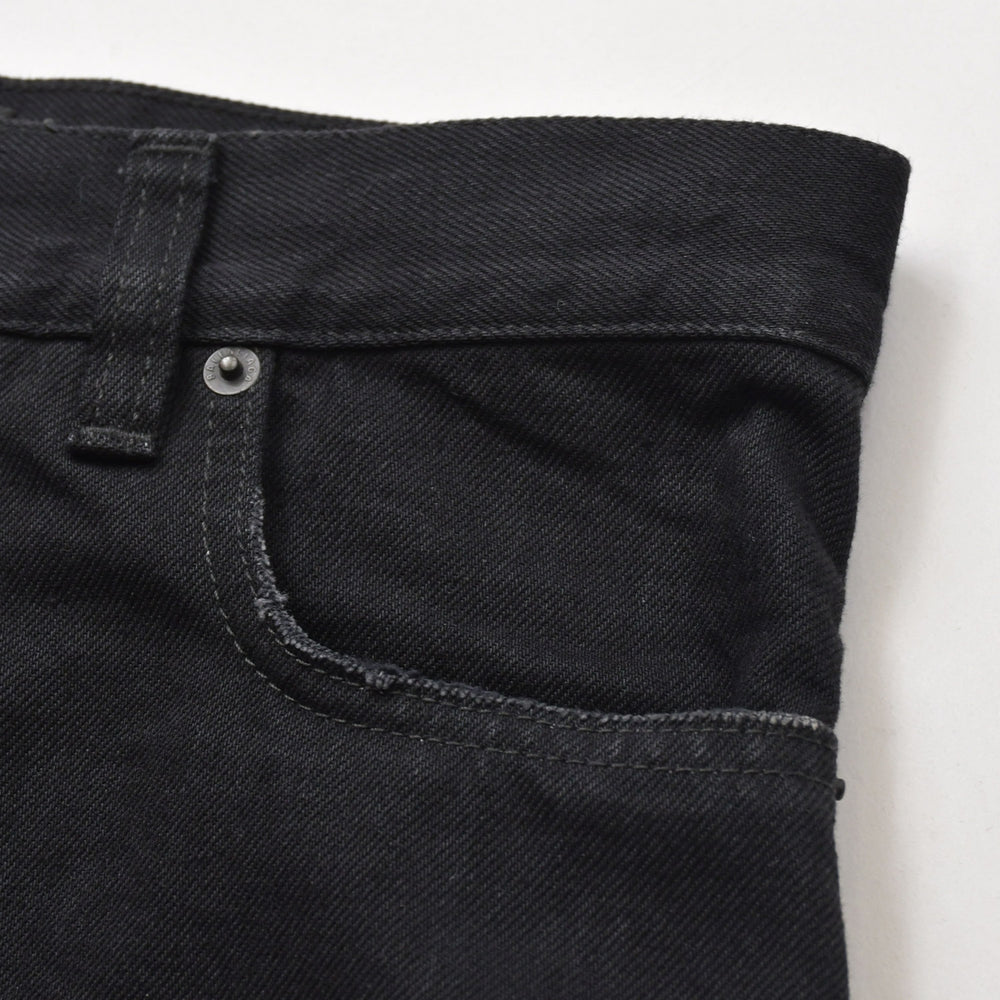 Like new BALENCIAGA Baggy denim pants 675230 XS size Black Soft denim Black metal fittings Used 4a008951