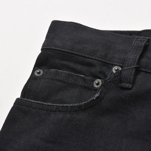 新品同様 BALENCIAGA バレンシアガ バギーデニムパンツ 675230 XSサイズ ブラック ソフトデニム ブラック金具 中古 4a008951