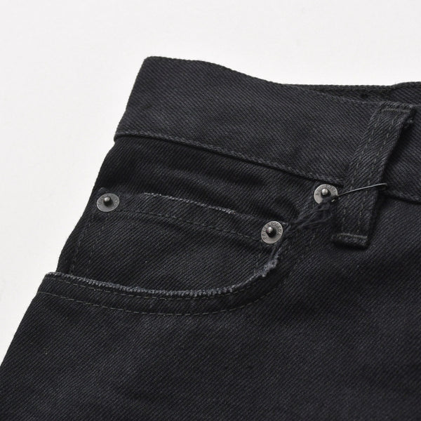 新品同様 BALENCIAGA バレンシアガ バギーデニムパンツ 675230 XSサイズ ブラック ソフトデニム ブラック金具 中古 4a008951