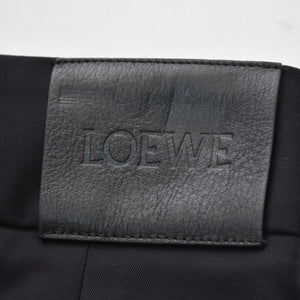 新品未使用 LOEWE ロエベ ラップ スカート S540Y08XAN 32サイズ アシンメトリー ブラック アジャスター シルバー金具 中古 4a008952