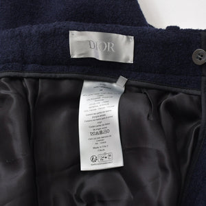 極美品 Dior ディオール ウールスラックスパンツ 343C130B0848 48サイズ ネイビー ボトムス センタープレス イタリア製 中古 4a008955