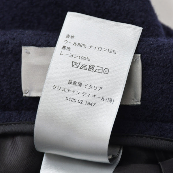 極美品 Dior ディオール ウールスラックスパンツ 343C130B0848 48サイズ ネイビー ボトムス センタープレス イタリア製 中古 4a008955