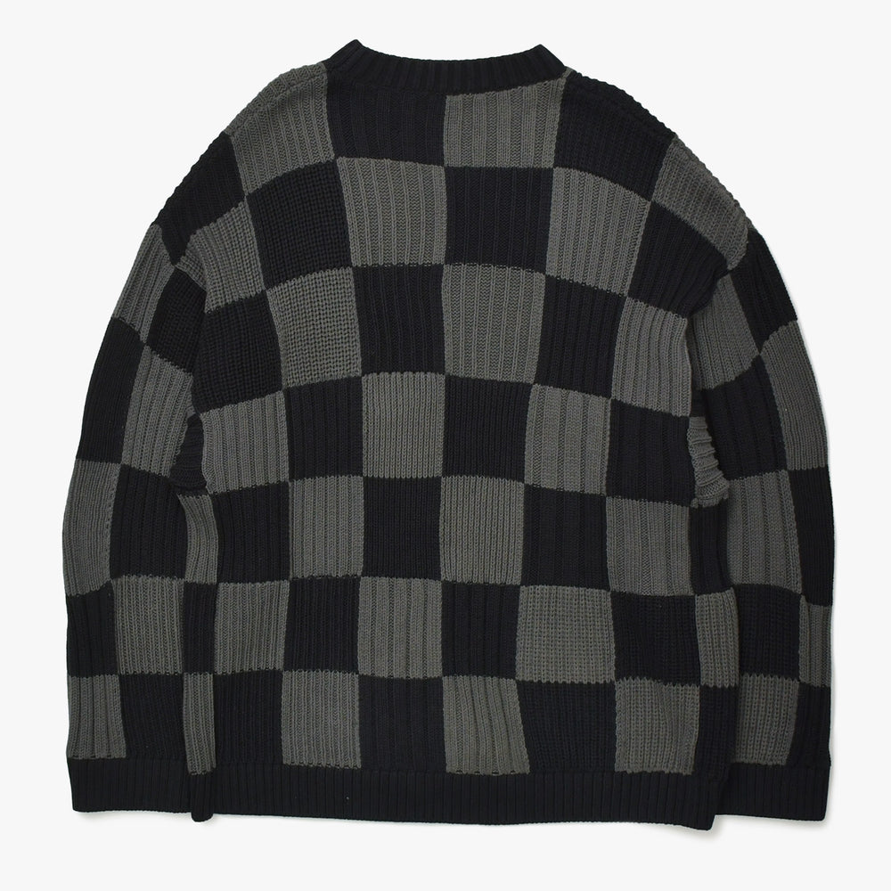 Like new BALENCIAGA Check knit sweater 646679 T3192 Black Gray Size XS Used 4a008959