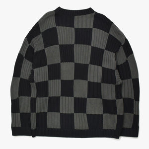 新品同様 BALENCIAGA バレンシアガ チェック ニット セーター 646679 T3192 ブラック グレー サイズXS 中古 4a008959