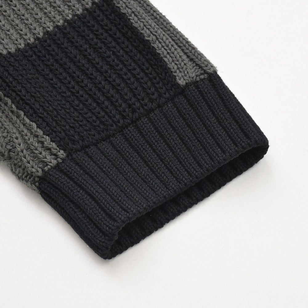 Like new BALENCIAGA Check knit sweater 646679 T3192 Black Gray Size XS Used 4a008959