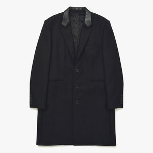 Like new CELINE Chesterfield Wool & Silk Tricotine Long Coat Coat Size 52 Black 2M137862C Used 4a008972